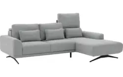 Goossens excellent loungebank princess grijs stof - 8231524-gespiegeld-01