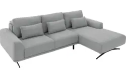 Goossens excellent loungebank princess grijs stof - 8231524-gespiegeld-01