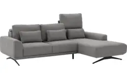Goossens excellent loungebank princess grijs stof - 8231525-gespiegeld-01