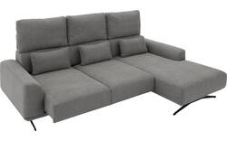 Goossens excellent loungebank princess grijs stof - 8231525-gespiegeld-01