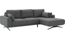 Goossens excellent loungebank princess grijs stof - 8231526-gespiegeld-01