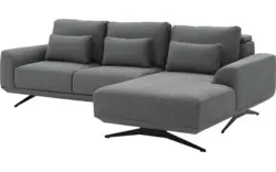 Goossens excellent loungebank princess grijs stof - 8231526-gespiegeld-01