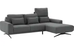 Goossens excellent loungebank princess grijs stof - 8231526-gespiegeld-01