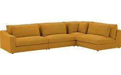 Goossens hoekbank odette geel stof - 8231533-goossens-odette-bank-stof-geel-01