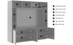 Goossens basic tv meubel madrid zwart melamine - 8231540-05