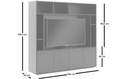 Goossens basic tv meubel madrid zwart melamine - 8231540-05