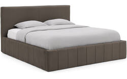 Goossens bedframe carte bruin stof - 8231663-goossens-carte-bedframe-microvezel-01