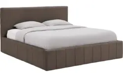Goossens bedframe carte bruin stof - 8231663-goossens-carte-bedframe-microvezel-06