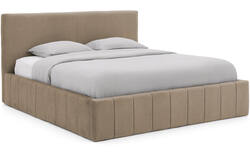 Goossens bedframe carte beige stof - 8231664-goossens-carte-bedframe-microvezel-01