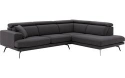 Goossens hoekbank viggo bruin stof - 8231818-01