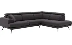 Goossens hoekbank viggo bruin stof - 8231818-01