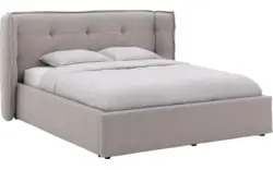 Goossens gestoffeerd bedframe canon grijs stof - 8231830-goossens-octaaf-bedframe-stof-01