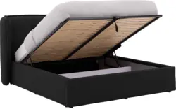 Goossens gestoffeerd bedframe canon zwart stof - 8231854-goossens-canon-bedframe-stof-01
