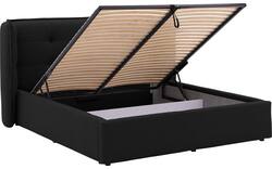 Goossens gestoffeerd bedframe canon zwart stof - 8231854-goossens-canon-bedframe-stof-01