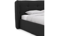 Goossens gestoffeerd bedframe canon zwart stof - 8231854-goossens-canon-bedframe-stof-01