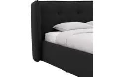 Goossens gestoffeerd bedframe canon zwart stof - 8231854-goossens-canon-bedframe-stof-01