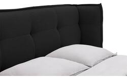 Goossens gestoffeerd bedframe canon zwart stof - 8231854-goossens-canon-bedframe-stof-01
