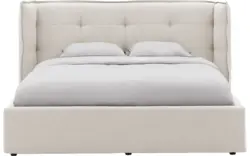 Goossens gestoffeerd bedframe canon beige stof - 8231855-goossens-canon-bedframe-stof-01