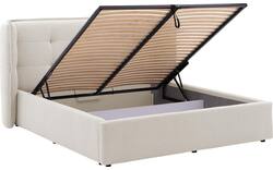 Goossens gestoffeerd bedframe canon beige stof - 8231855-goossens-canon-bedframe-stof-01