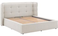 Goossens gestoffeerd bedframe canon beige stof - 8231855-goossens-canon-bedframe-stof-01