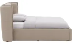 Goossens gestoffeerd bedframe canon bruin stof - 8231856-goossens-canon-bedframe-stof-01