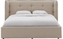 Goossens gestoffeerd bedframe canon bruin stof - 8231856-goossens-canon-bedframe-stof-01