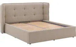 Goossens gestoffeerd bedframe canon bruin stof - 8231856-goossens-canon-bedframe-stof-01