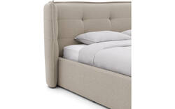 Goossens gestoffeerd bedframe canon bruin stof - 8231856-goossens-canon-bedframe-stof-01