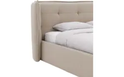 Goossens gestoffeerd bedframe canon bruin stof - 8231856-goossens-canon-bedframe-stof-01