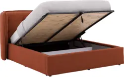 Goossens gestoffeerd bedframe canon rood stof - 8231858-goossens-canon-bedframe-stof-01