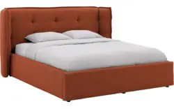 Goossens gestoffeerd bedframe canon rood stof - 8231858-goossens-canon-bedframe-stof-01