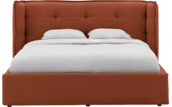 Goossens gestoffeerd bedframe canon rood stof - 8231858-goossens-canon-bedframe-stof-01