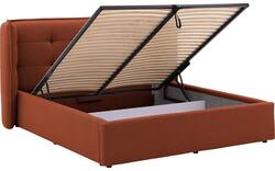 Goossens gestoffeerd bedframe canon rood stof - 8231858-goossens-canon-bedframe-stof-01