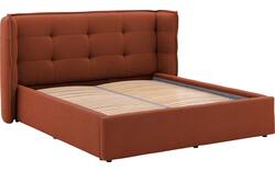 Goossens gestoffeerd bedframe canon rood stof - 8231858-goossens-canon-bedframe-stof-01