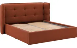 Goossens gestoffeerd bedframe canon rood stof - 8231858-goossens-canon-bedframe-stof-01