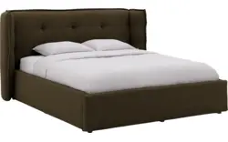 Goossens gestoffeerd bedframe canon groen stof - 8231859-goossens-canon-bedframe-stof-01