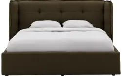 Goossens gestoffeerd bedframe canon groen stof - 8231859-goossens-canon-bedframe-stof-01