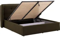 Goossens gestoffeerd bedframe canon groen stof - 8231859-goossens-canon-bedframe-stof-01