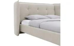 Goossens gestoffeerd bedframe octaaf beige stof - 8232570-goossens-octaaf-bedframe-stof-01