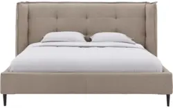 Goossens gestoffeerd bedframe octaaf bruin stof - 8232571-goossens-octaaf-bedframe-stof-01