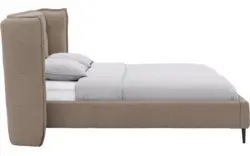 Goossens gestoffeerd bedframe octaaf bruin stof - 8232571-goossens-octaaf-bedframe-stof-01