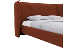 Goossens gestoffeerd bedframe octaaf rood stof - 8232573-goossens-octaaf-bedframe-stof-01