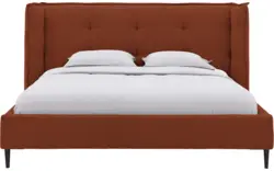 Goossens gestoffeerd bedframe octaaf rood stof - 8232573-goossens-octaaf-bedframe-stof-01