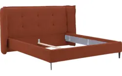 Goossens gestoffeerd bedframe octaaf rood stof - 8232573-goossens-octaaf-bedframe-stof-01