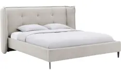 Goossens gestoffeerd bedframe octaaf wit stof - 8232575-goossens-octaaf-bedframe-stof-01