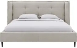 Goossens gestoffeerd bedframe octaaf wit stof - 8232575-goossens-octaaf-bedframe-stof-01