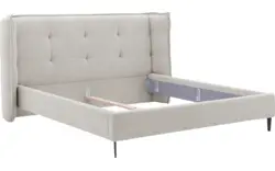 Goossens gestoffeerd bedframe octaaf wit stof - 8232575-goossens-octaaf-bedframe-stof-01