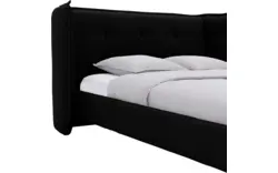 Goossens gestoffeerd bedframe octaaf zwart stof - 8232577-goossens-octaaf-bedframe-stof-01