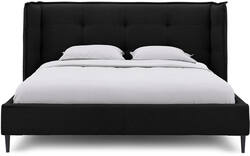 Goossens gestoffeerd bedframe octaaf zwart stof - 8232577-goossens-octaaf-bedframe-stof-01