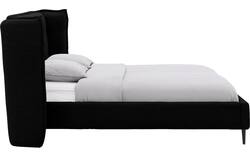 Goossens gestoffeerd bedframe octaaf zwart stof - 8232577-goossens-octaaf-bedframe-stof-01